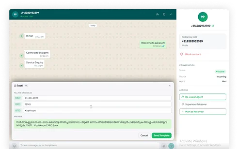 Live Chat Interface